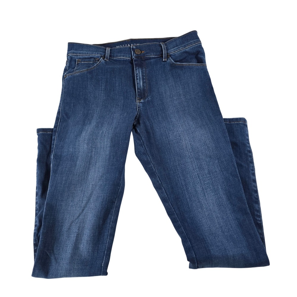 Mott & Bow Womens Mid-Rise Skinny‎ Jeans W30 L30 Dark Indigo Blue Stretch Denim